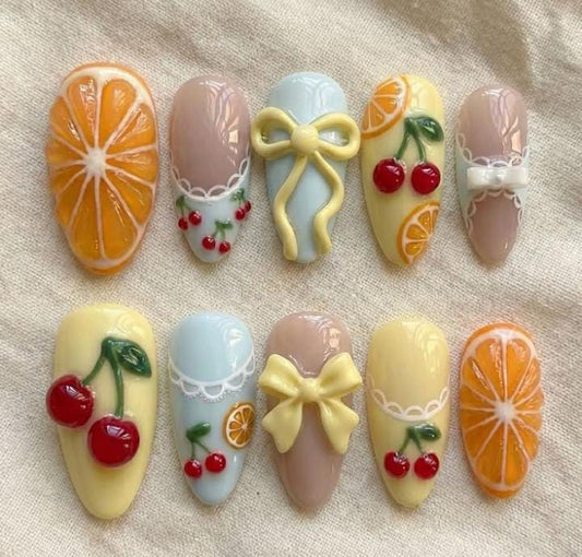 Fruity Set (Spring Nails Inspo Only ,can be recreate