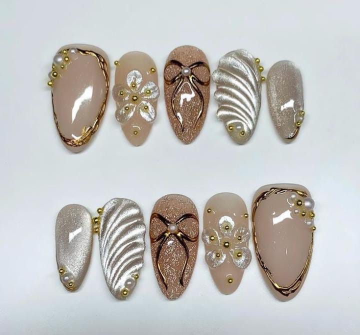 3d floral Set (Spring Nails Inspo Only ,can be recreate