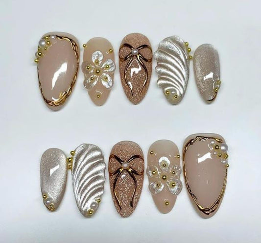 3d floral Set (Spring Nails Inspo Only ,can be recreate